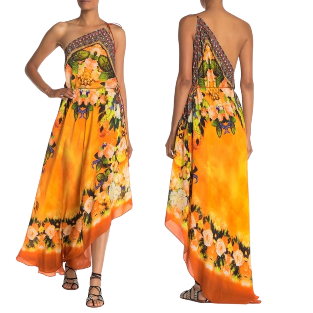 NWT SHAHIDA Convertible Floral Print Long dress $429.00 